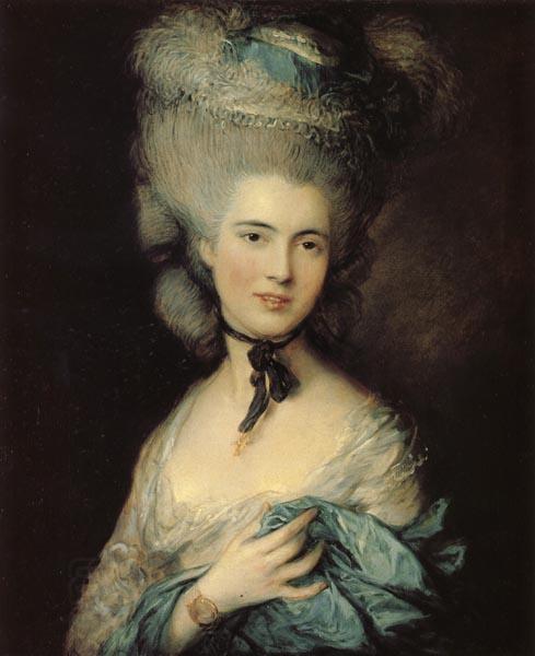 Thomas Gainsborough A woman in Blue China oil painting art